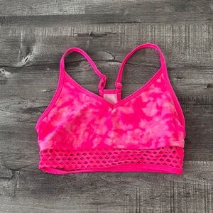 Pink Tie-Dye Sports Bra